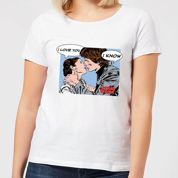 Star Wars Leia en Han Solo Love Dames T-shirt - Wit