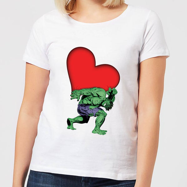 Marvel Comics Hulk met Hart Dames T-shirt - Wit