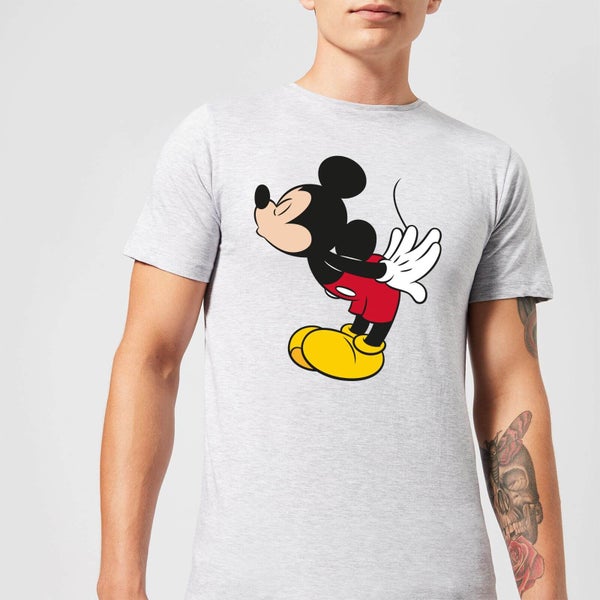 T-Shirt Homme Bisou Mickey Mouse (Disney) - Gris