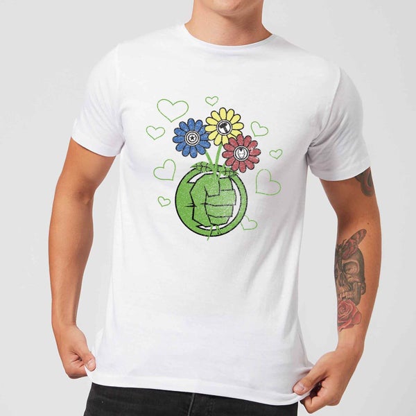 T-Shirt Homme Avengers Hulk Fleurs (Marvel) - Blanc