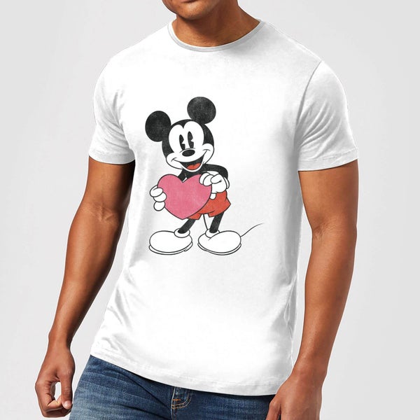 Disney Mickey Mouse Heart Gift T-Shirt - White