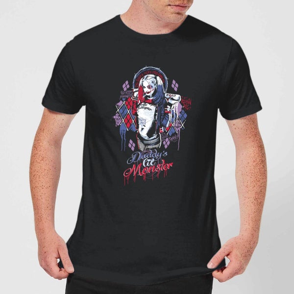 T-Shirt Homme Harley Quinn Daddy's Lil Monster - Suicide Squad (DC Comics) - Noir