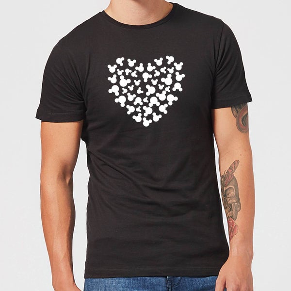 Disney Mickey Mouse Heart Silhouette T-Shirt - Schwarz