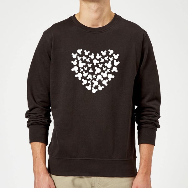 Disney Mickey Mouse Heart Silhouette Sweatshirt - Black
