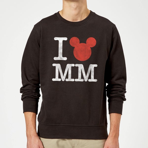 Disney Mickey Mouse I Heart MM Sweatshirt - Black