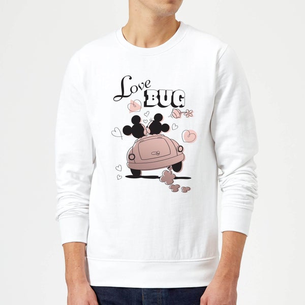 Sweat Homme Love Bug Mickey Mouse (Disney) - Blanc