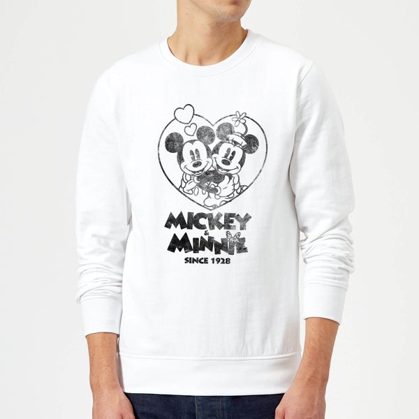 Sudadera Disney Mickey Mouse Mickey & Minnie Since 1928 - Hombre - Blanco