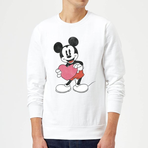 Disney Mickey Mouse met Hart Trui - Wit