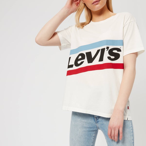 Levi's Women's Graphic Boyfriend T-Shirt - Logo Cloud Dancer