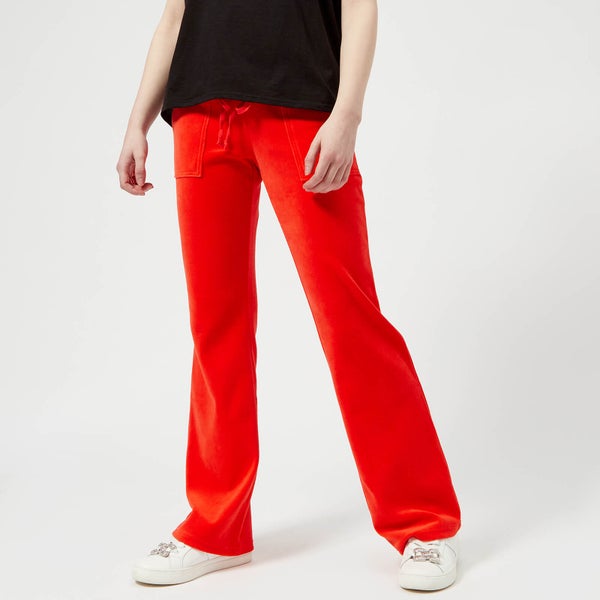 Juicy Couture Women's Velour Del Ray Pants - Red