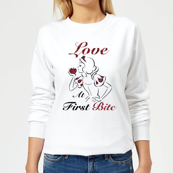 Sweat Femme Love At First Bite - Blanche - Neige (Princesse Disney) - Blanc