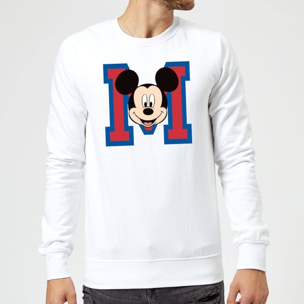 Sweat Homme Mickey Mouse M-Face (Disney) - Blanc