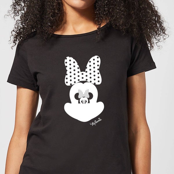 Disney Minnie Mouse Spiegel Illusie Dames T-shirt - Zwart