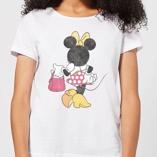 Disney Minnie Mouse Rug Pose Dames T-shirt - Wit