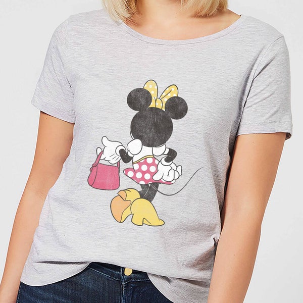 Disney Mickey Mouse Minnie Mouse Back Pose Frauen T-Shirt - Grau