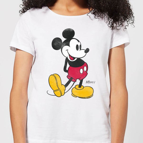 Camiseta Disney Mickey Mouse Pose Clásico - Mujer - Blanco