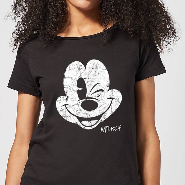 T-Shirt Femme Mickey Mouse Classique Rétro (Disney) - Noir