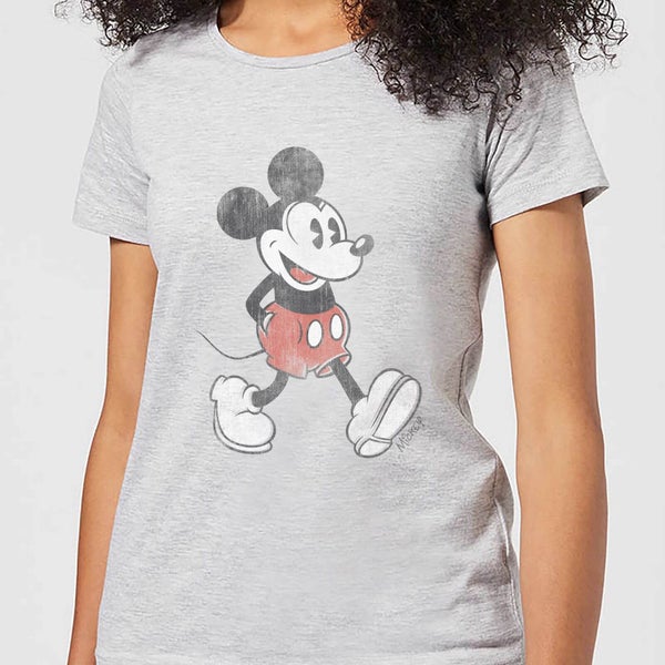 Camiseta Disney Mickey Mouse Andando - Mujer - Gris
