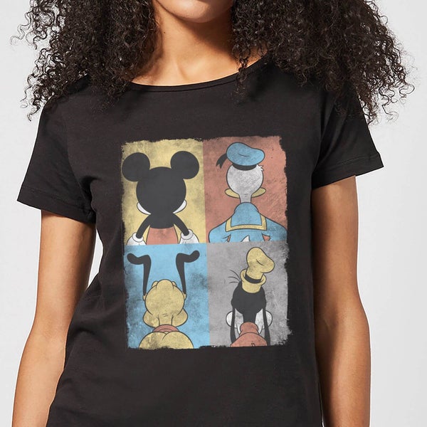 Disney Mickey Mouse Donald Duck Mickey Mouse Pluto Goofy Tiles Frauen T-Shirt - Schwarz