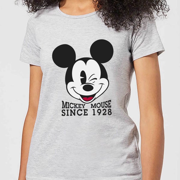 T-Shirt Femme Mickey Mouse Depuis 1928 (Disney) - Gris
