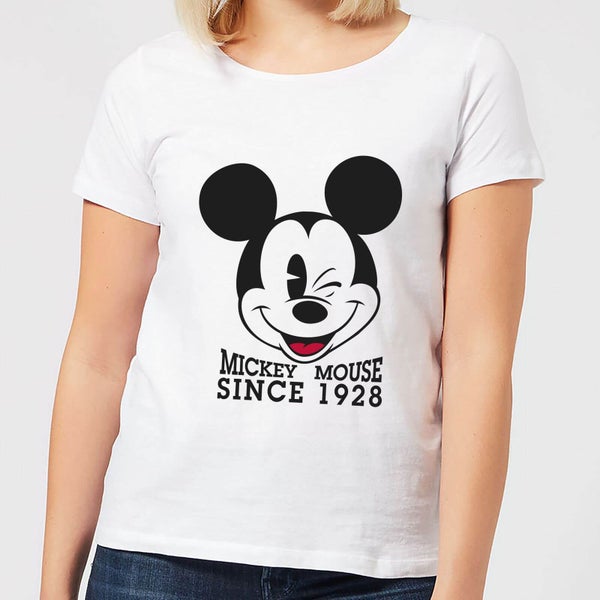 T-Shirt Femme Mickey Mouse Depuis 1928 (Disney) - Blanc