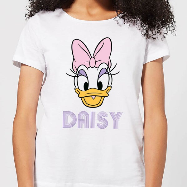 Disney Mickey Mouse Daisy Face Women's T-Shirt - White