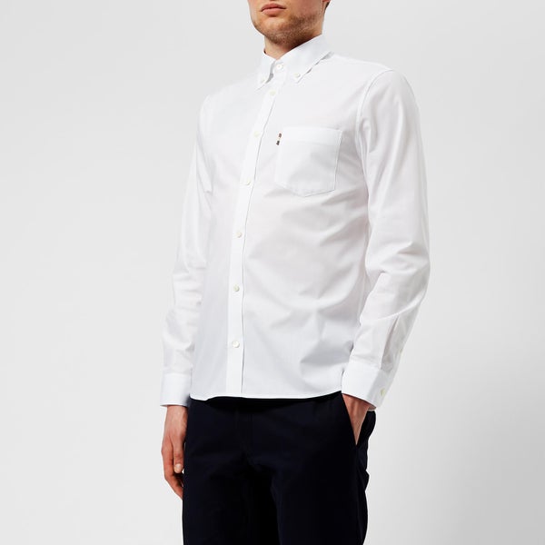 Aquascutum Men's Casper Poplin Long Sleeve Shirt - White