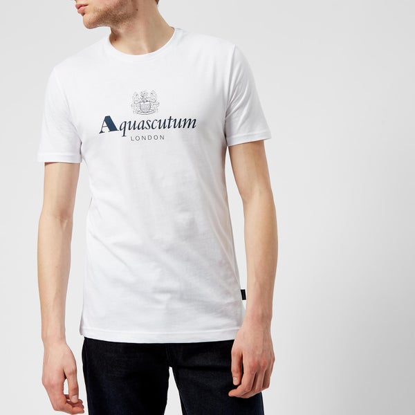 Aquascutum Men's Griffin Crew Neck T-Shirt - White