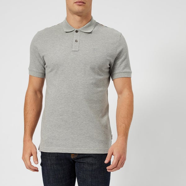Aquascutum Men's Hill CC Pique Short Sleeve Polo Shirt - Grey Melange