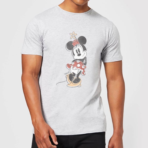 Disney Mickey Mouse Minnie Offset T-Shirt - Grau