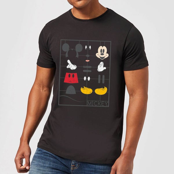 T-Shirt Homme Mickey Mouse à Construire - Noir