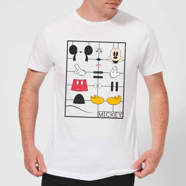 T-Shirt Homme Mickey Mouse à Construire - Blanc