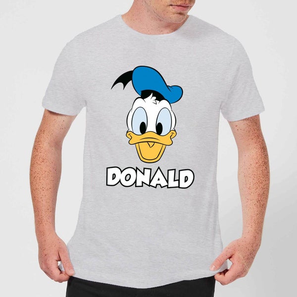 Disney Mickey Mouse Donald Face T-Shirt - Grey