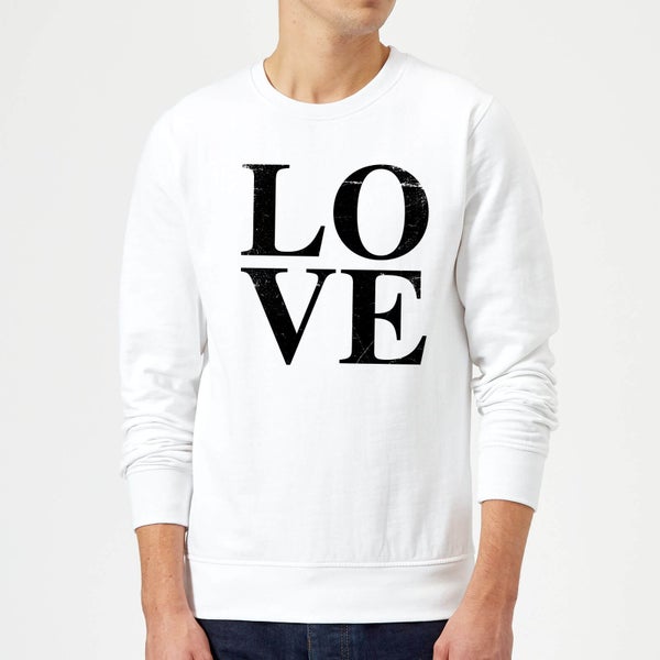 Love Textured Sweatshirt - White