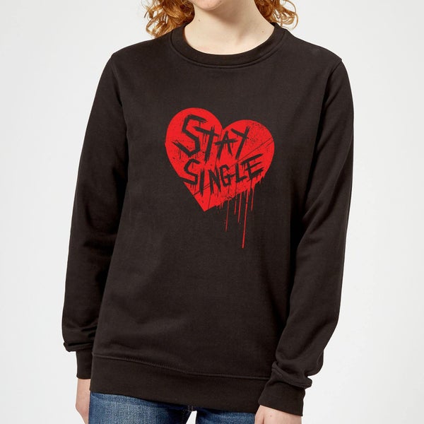 Stay Single Women's Sweatshirt - Black