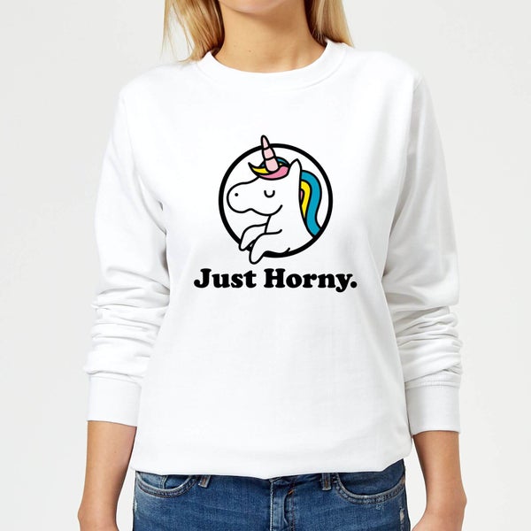 Just Horny Women's Sweatshirt - White
