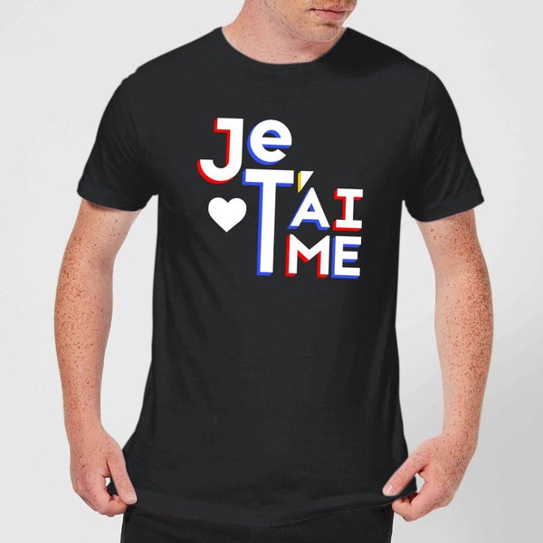 T-Shirt Homme Je T'aime - Noir