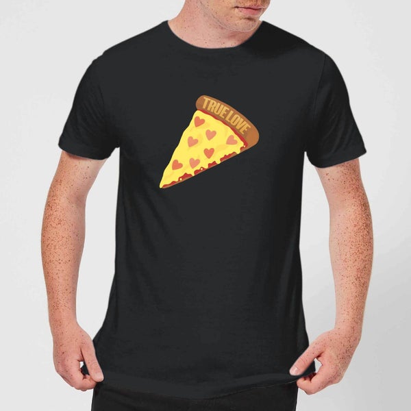 True Love Pizza T-shirt - Zwart