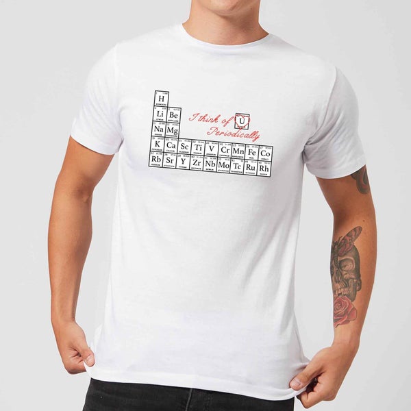 T-Shirt Homme I Think Of You Periodically - Blanc