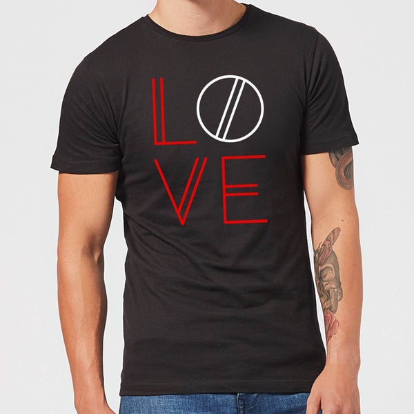 T-Shirt Homme Love Géométrique - Noir