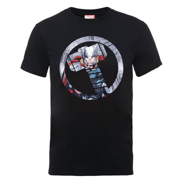 Marvel Avengers Assemble Thor Montage T-shirt - Zwart