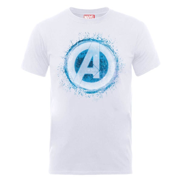 Marvel Avengers Assemble Glowing Logo T-Shirt - Weiß