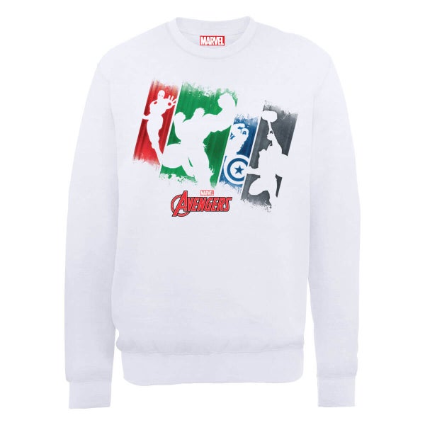 Sweat Homme Marvel Avengers Assemble - Team Punch Out - Blanc