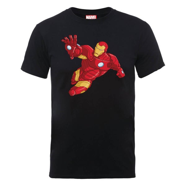 Marvel Avengers Assemble Armoured Iron Man T-Shirt - Nero