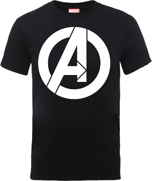 Marvel Avengers Assemble Wit Logo T-shirt - Zwart