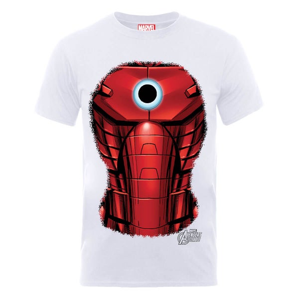 Marvel Avengers Assemble Iron Man Chest Burst T-shirt - Wit