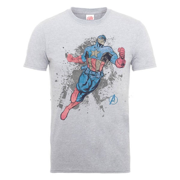 T-Shirt Homme Marvel Avengers Assemble - Captain America - Gris