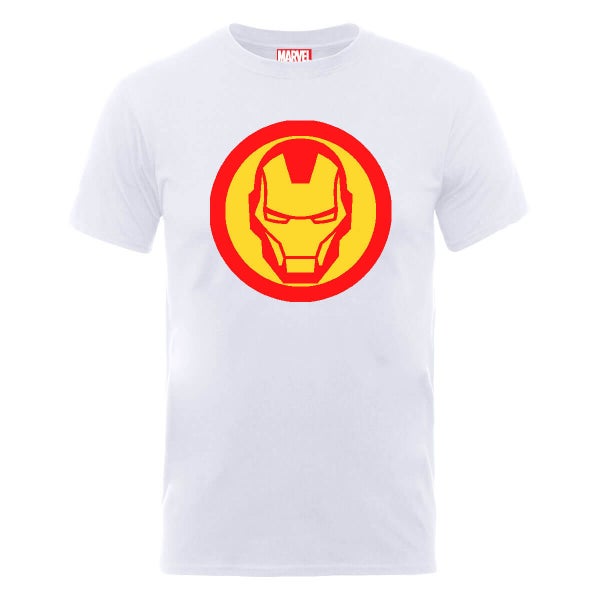 Marvel Avengers Assemble Iron Man Symbool T-shirt - Wit