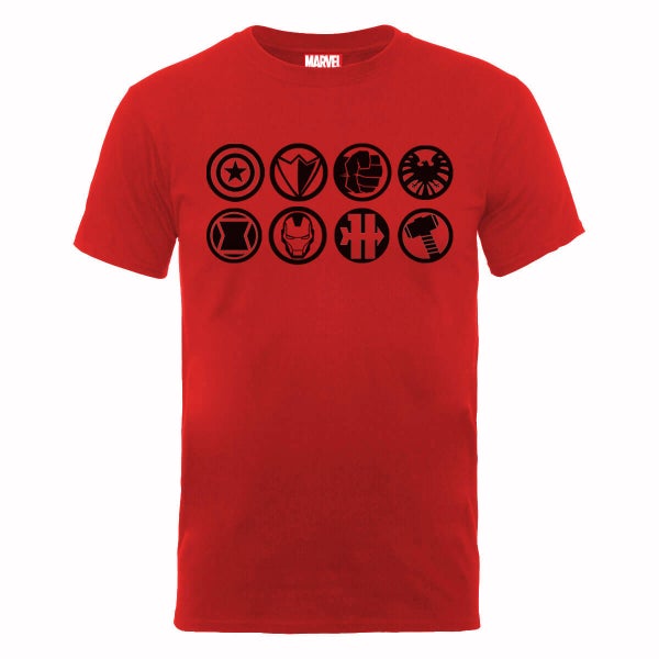 Marvel Avengers Assemble Team Icons T-Shirt - Red