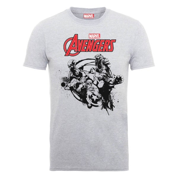 Marvel Avengers Team Burst T-Shirt - Grau